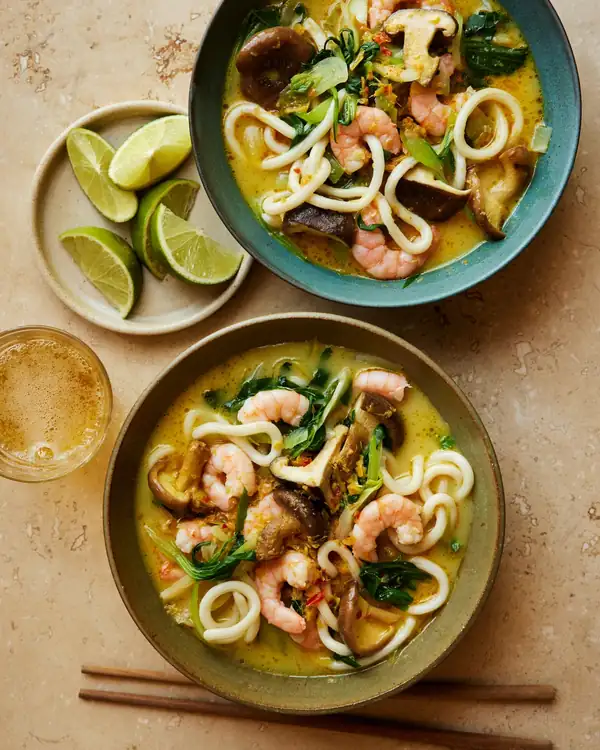 Rukmini Iyer’s quick and easy method for Thai-style cold lemongrass and coconut prawn noodles