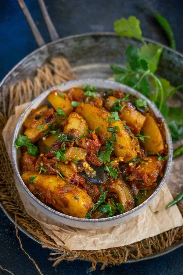 Receta de Aloo Baingan