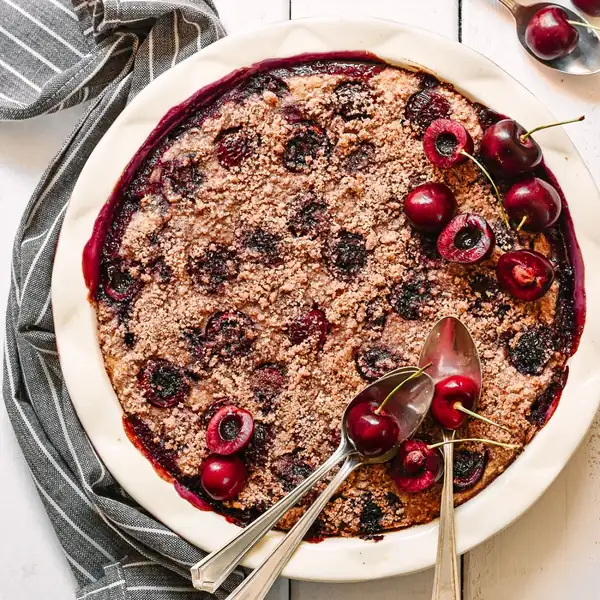 Cherry Bread Pudding from Brittany