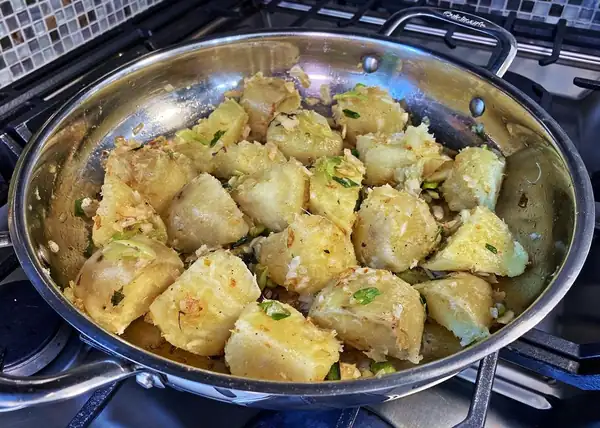 Caribbean Boil and Fry Sweet Potatoes with Saltfish