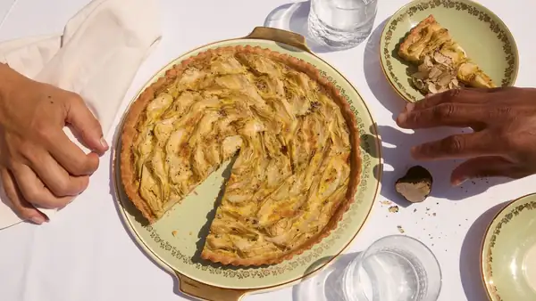 Lovely Sunday: quiche with artichoke and truffle from Fred & Joris