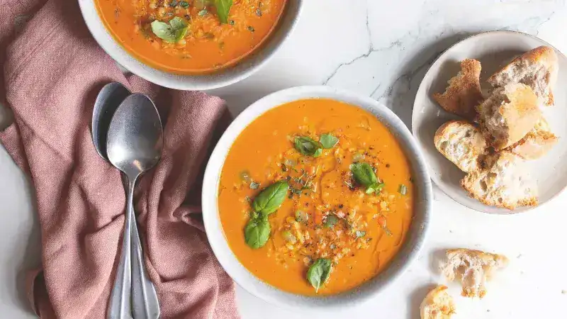 Italian red lentil soup