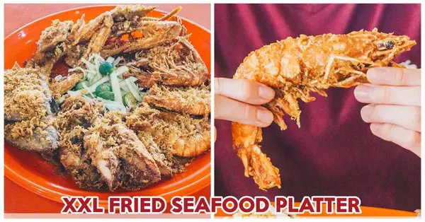 Project Penyek Review: XXL Fried Seafood Platter At ABC Brickworks Food Centre