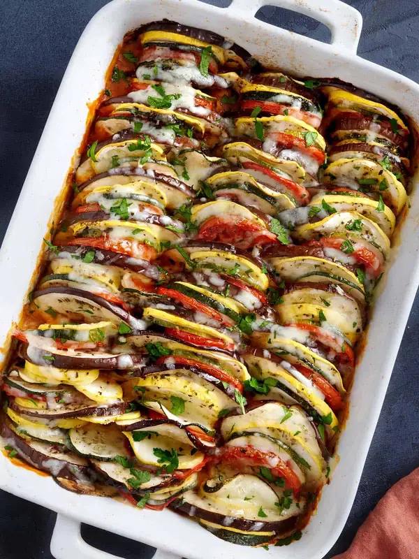 Oven Roasted Ratatouille: Cheesy, Herb-Packed Veggie Bake