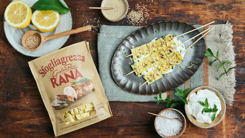 Francesca Ferretti's Sfogliagrezza Veal Skewers with Yogurt Sauce