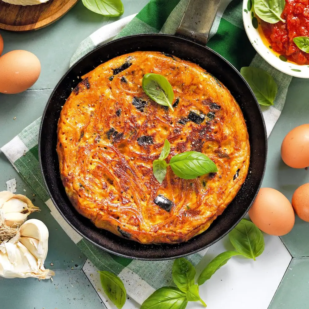 Spaghetti omelette alla Norma