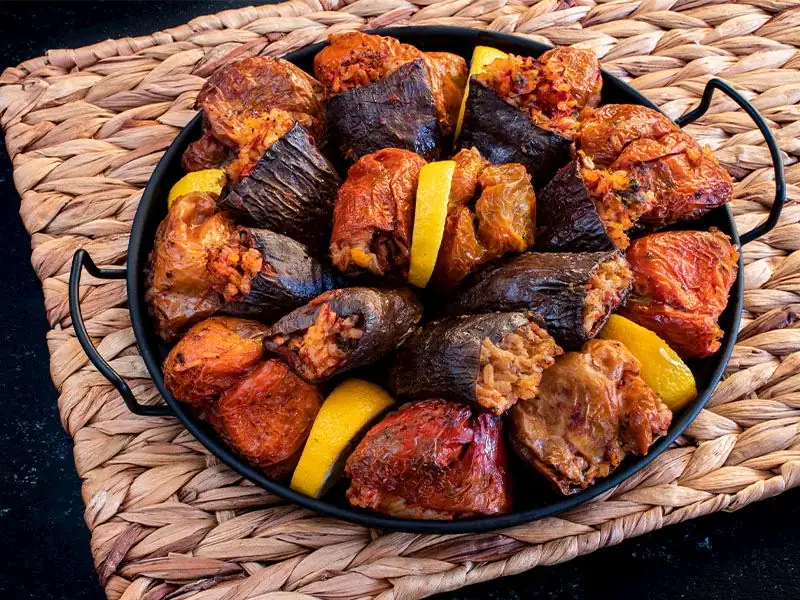 How much water to use when cooking dehydrated stuffed vegetables