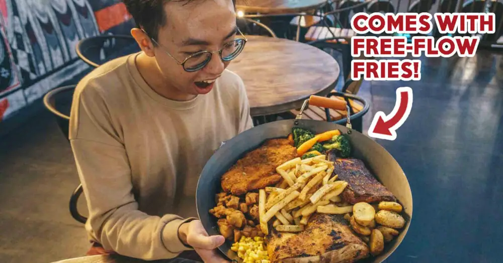 Steak & Bones Review: XXL Meat Platter With Pork Ribs And Free-Flow Fries At $29.90