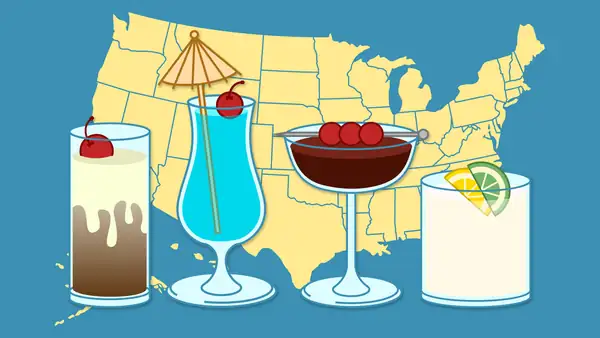 All of the Cocktails Named After U.S. States, Mapped
