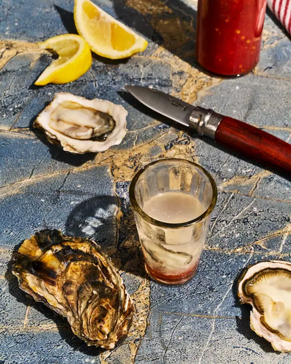 Receta de chupitos de ostras