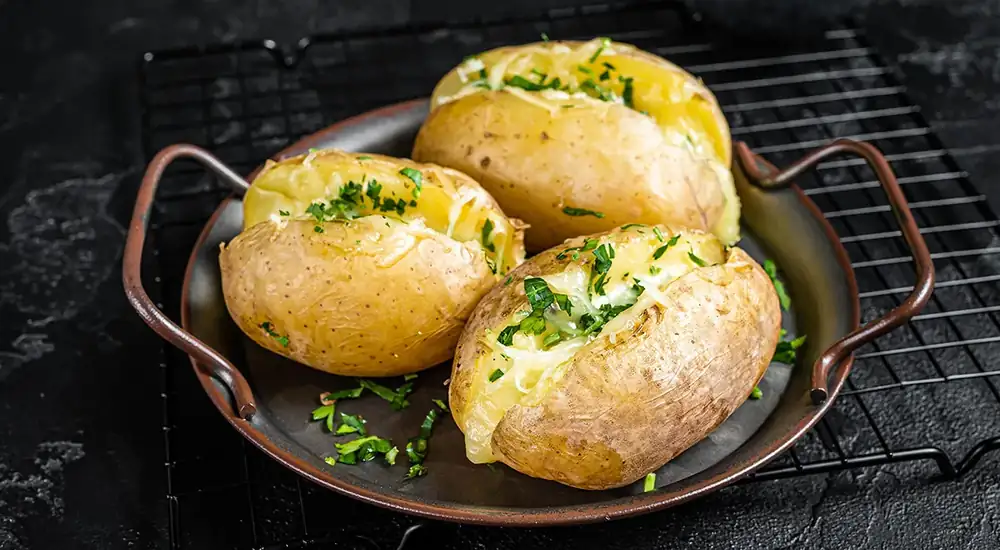 Baked Potatoes Stuffed with Cheese, step-by-step recipe with photos from author Gyulya T., 469 kcal