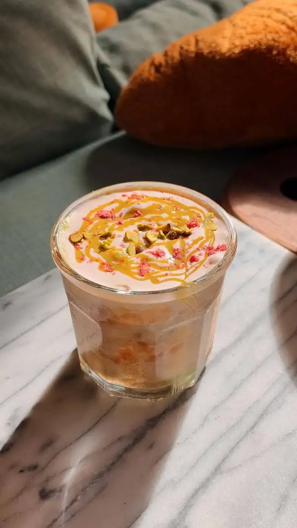 Pistachio Matcha With Strawberry Guava Cold Foam