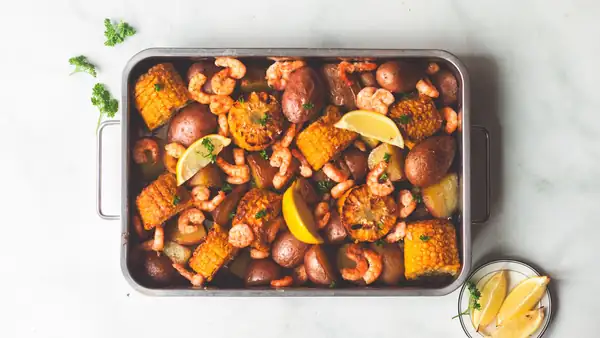 Genius: seafood boil from the griddle