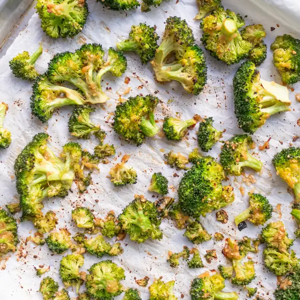 Miso Garlic Butter Roasted Broccoli
