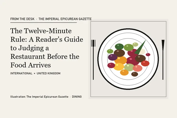 The Twelve-Minute Rule: A Reader's Guide to Judging a Restaurant Before the Food Arrives