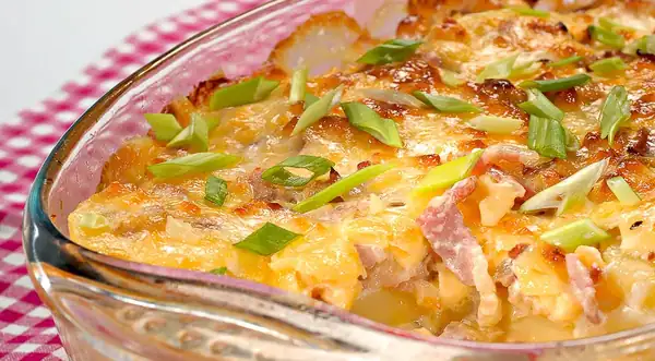Potato casserole Tartiflette, a step-by-step recipe with photos, 584 kcal