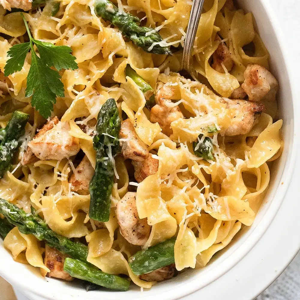 Chicken Asparagus Pasta Bake