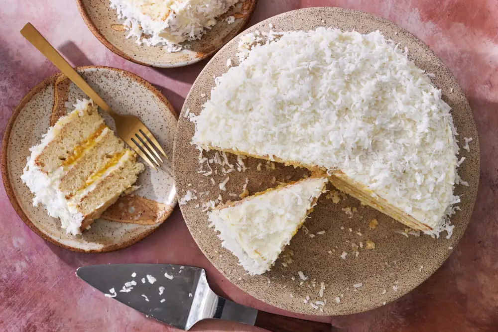 Receta de pastel de coco y mango en capas • 3 horas 5 minutos