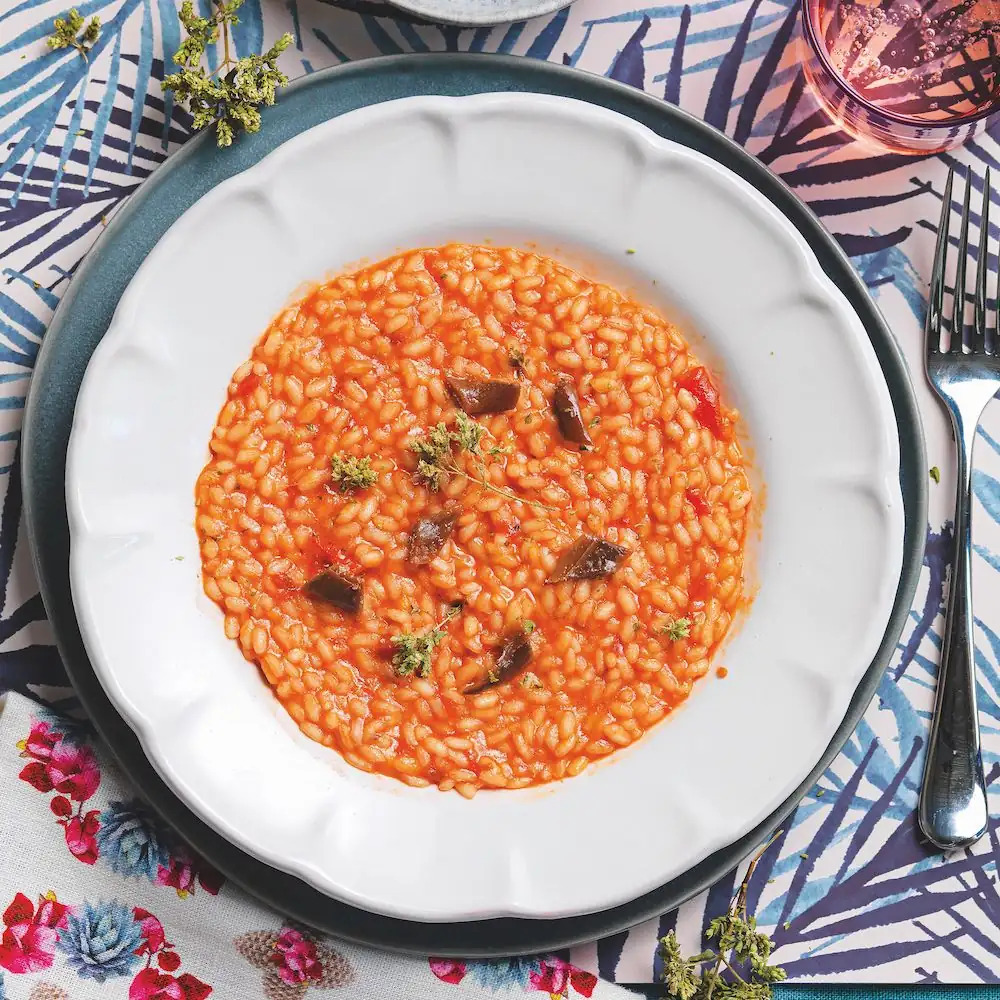 Tomates, anchoas sicilianas, arroz Vialone Nano, receta de un lector