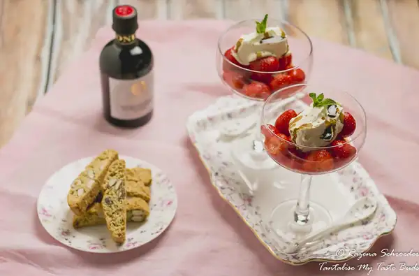Macerated Strawberries And Mascarpone Cream With Balsamic Vinegar