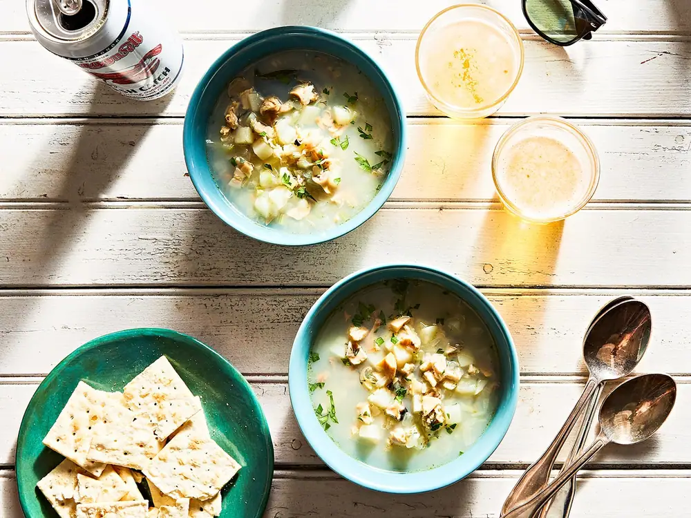 For Rhode Island Clam Chowder, Hold the Cream