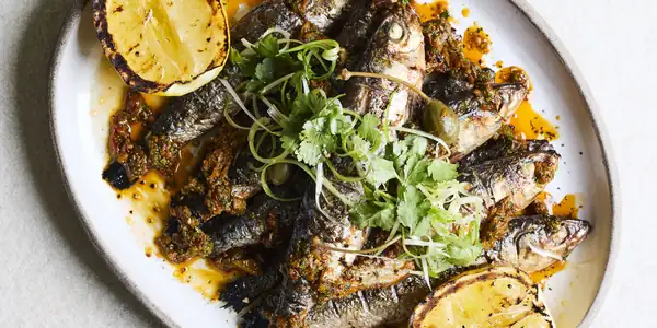 Grilled Sardines With Red Chermoula Recipe