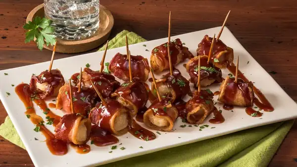 Las castañas de agua envueltas en tocino son el aperitivo fácil que tu fiesta de Navidad necesita