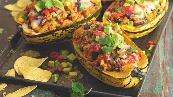 Taco-style stuffed spaghetti squash