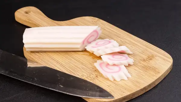 The narutomaki, the fish cake with pink swirls that adorns the ramen