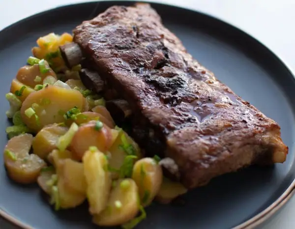 Honey Glazed Pork Ribs with Potato Salad & Celery