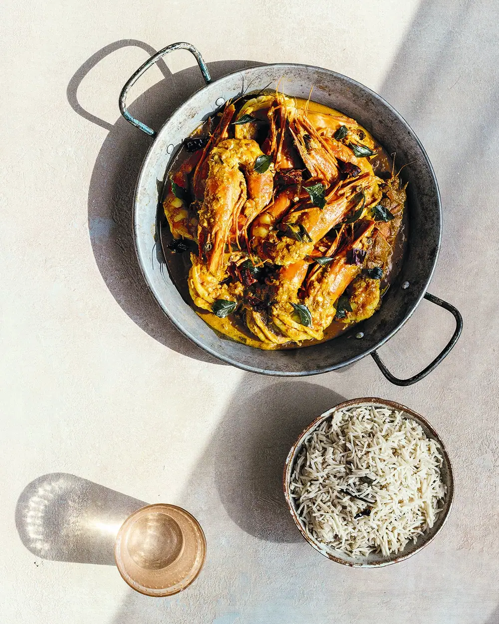 Receta de curry de gambas con tamarindo