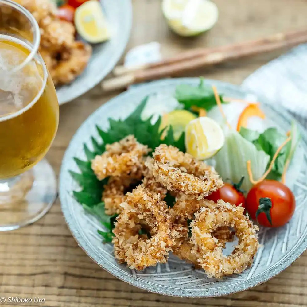 Fried Calamari with Wasabi Mayo