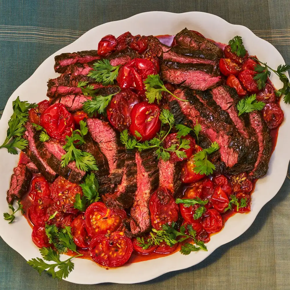 Steak With Cherry Tomato Chutney