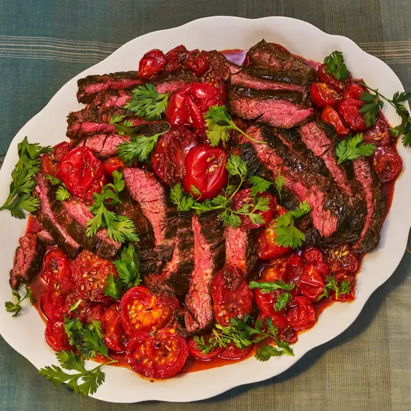 Steak With Cherry Tomato Chutney