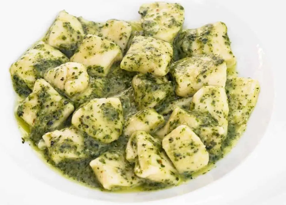 Ricotta Gnocchi with Homemade Green Garlic Pesto