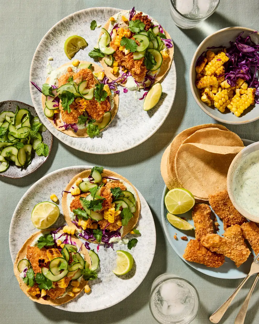 Tacos de abadejo y merluza con alioli de azafrán y judías blancas | Recetas de pescado de verano de Andy Beynon