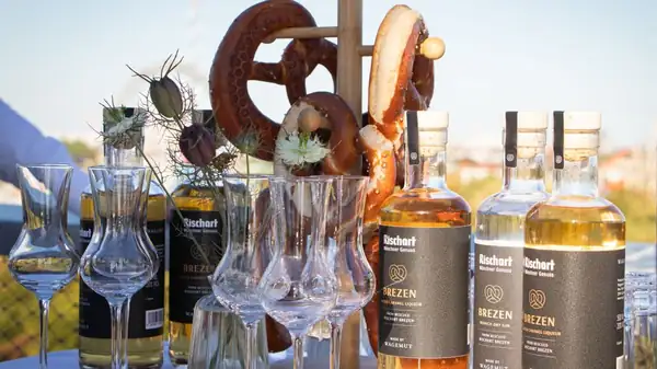 Rischart turns its leftover pretzels into gin and salted caramel liqueur
