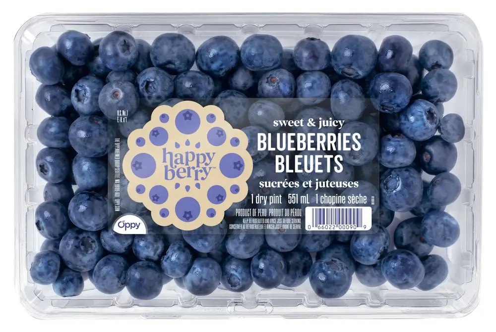 Oppy amplía su línea Happy Berry a la categoría de arándanos premium
