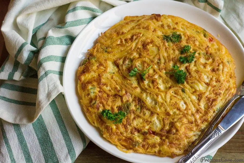 Spaghetti Omelette Recipe