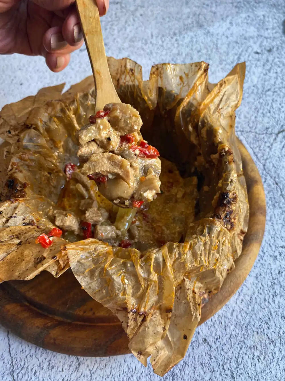 Hajj ćevap: Salsa de champiñones y ternera (salsa del jefe bosnio, hadžijski ćevap)