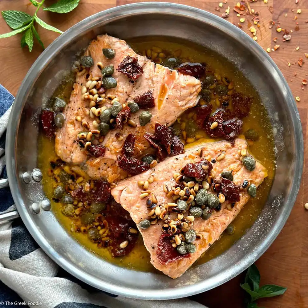 Brown Butter Salmon With Capers And Sun-dried Tomatoes