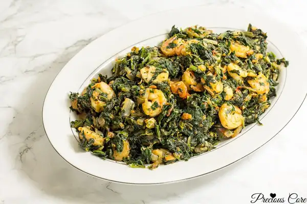 African Spinach Stew with Chicken and Shrimp