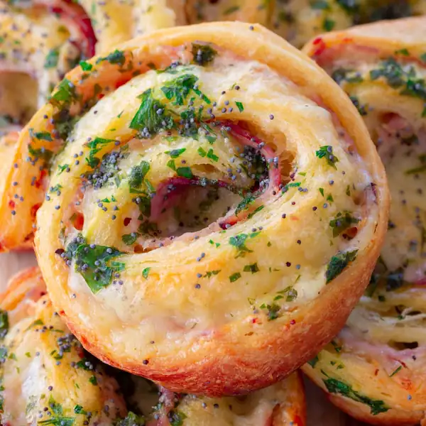 Baked Ham and Cheese Pinwheels