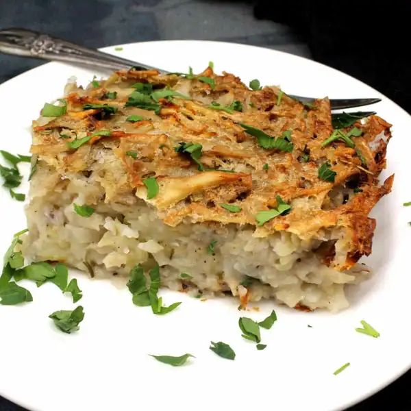 Kugel de papa vegano