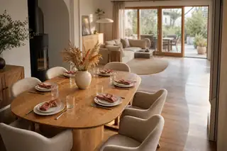 Mesa de comedor ovalada: ¿Cuántas personas caben realmente? La regla general