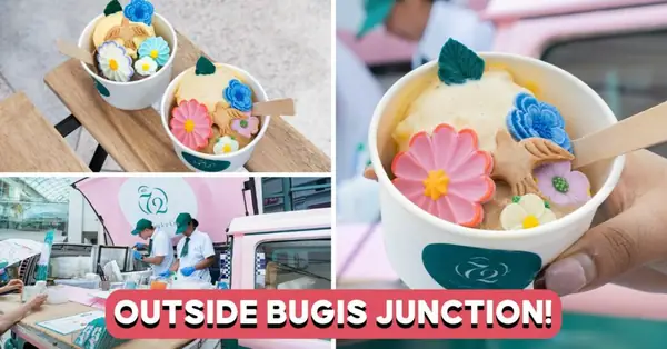 Get Ice Cream With Edible Japanese “Flowers” At This New Dessert Van In Bugis