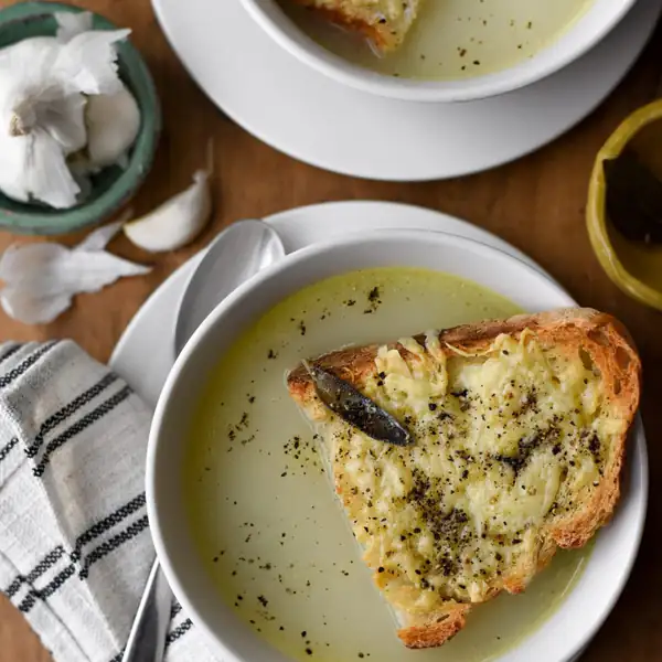 Provençal Garlic Soup (Aïgo Boulido)