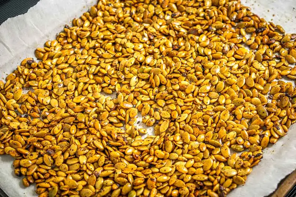 Spicy Roasted Pepitas (Pumpkin Seeds)