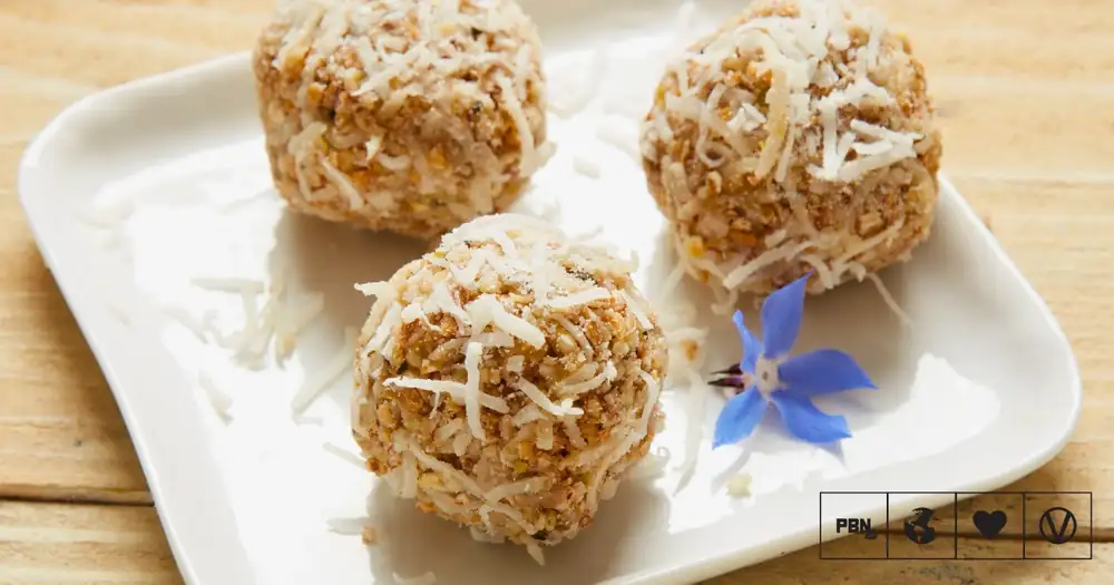 Bolitas energéticas de limón y coco