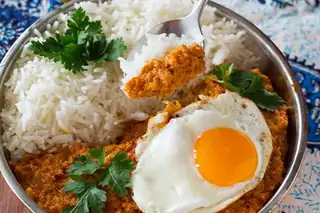 Mirza Ghasemi Persian Eggplants and Tomatoes